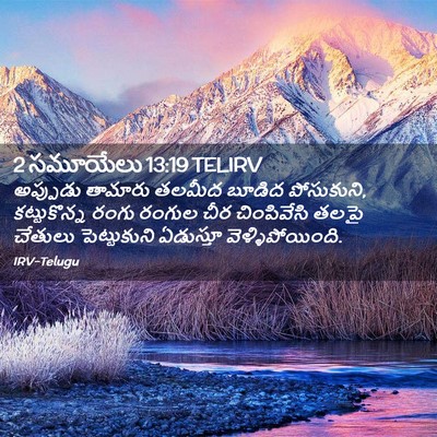 Picture 02 - 2 సమూయేలు 13:19 TELIRV - అప్పుడు తామారు - Bible Verse Picture