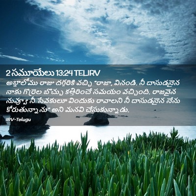 Picture 02 - 2 సమూయేలు 13:24 TELIRV - అబ్షాలోము రాజు - Bible Verse Picture