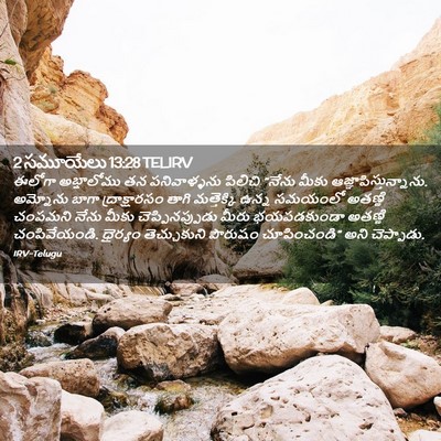 Picture 02 - 2 సమూయేలు 13:28 TELIRV - ఈలోగా అబ్షాలోము - Bible Verse Picture