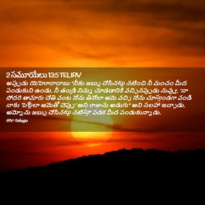 Picture 02 - 2 సమూయేలు 13:5 TELIRV - అప్పుడు - Bible Verse Picture