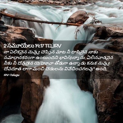 Picture 02 - 2 సమూయేలు 14:17 TELIRV - నా ఏలికవైన నువ్వు - Bible Verse Picture