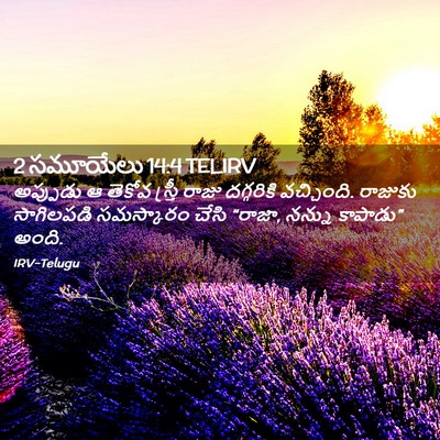 Picture 02 - 2 సమూయేలు 14:4 TELIRV - అప్పుడు ఆ తెకోవ - Bible Verse Picture