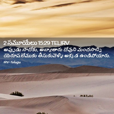 Picture 02 - 2 సమూయేలు 15:29 TELIRV - అప్పుడు సాదోకు, - Bible Verse Picture