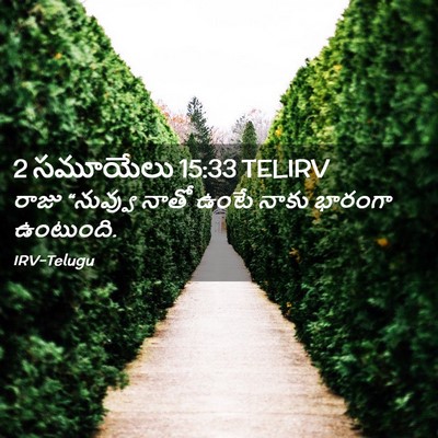 Picture 02 - 2 సమూయేలు 15:33 TELIRV - రాజు “నువ్వు నాతో - Bible Verse Picture