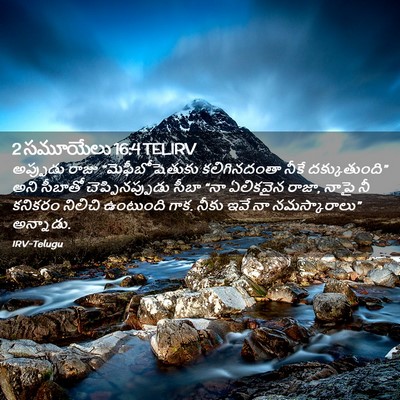 Picture 02 - 2 సమూయేలు 16:4 TELIRV - అప్పుడు రాజు - Bible Verse Picture