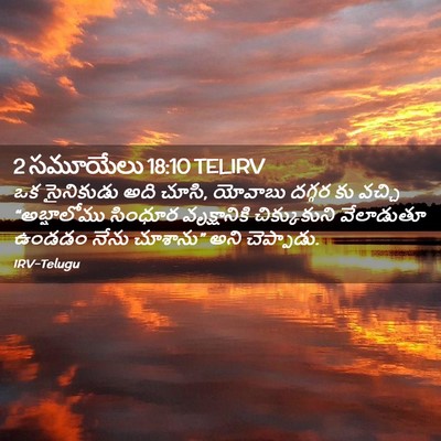 Picture 02 - 2 సమూయేలు 18:10 TELIRV - ఒక సైనికుడు అది - Bible Verse Picture