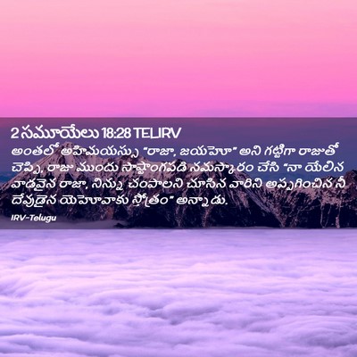Picture 02 - 2 సమూయేలు 18:28 TELIRV - అంతలో అహిమయస్సు - Bible Verse Picture
