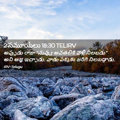 Picture 02 - 2 సమూయేలు 18:30 TELIRV - అప్పుడు రాజు - Bible Verse Picture
