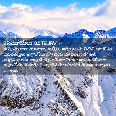 Picture 02 - 2 సమూయేలు 18:5 TELIRV - అప్పుడు రాజు - Bible Verse Picture