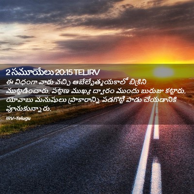 Picture 02 - 2 సమూయేలు 20:15 TELIRV - ఈ విధంగా వారు - Bible Verse Picture