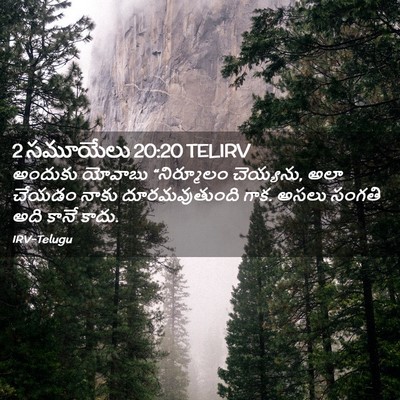 Picture 02 - 2 సమూయేలు 20:20 TELIRV - అందుకు యోవాబు - Bible Verse Picture