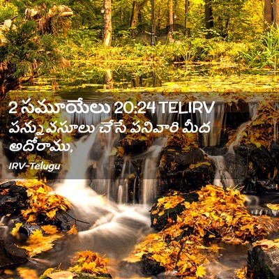 Picture 02 - 2 సమూయేలు 20:24 TELIRV - పన్నువసూలు చేసే - Bible Verse Picture
