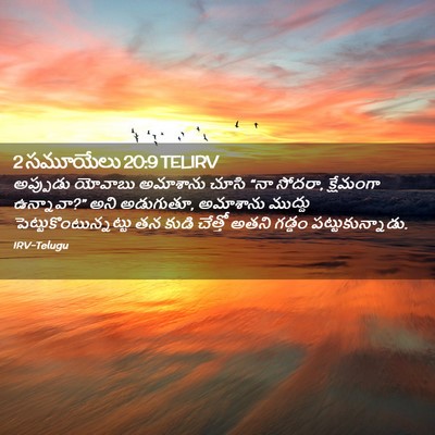 Picture 02 - 2 సమూయేలు 20:9 TELIRV - అప్పుడు యోవాబు - Bible Verse Picture
