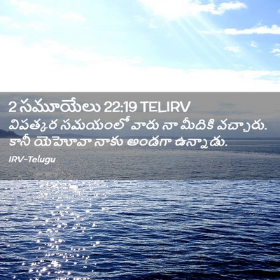 Picture 02 - 2 సమూయేలు 22:19 TELIRV - విపత్కర సమయంలో - Bible Verse Picture