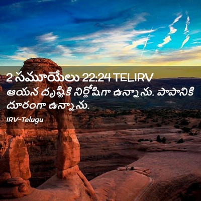Picture 02 - 2 సమూయేలు 22:24 TELIRV - ఆయన దృష్టికి - Bible Verse Picture