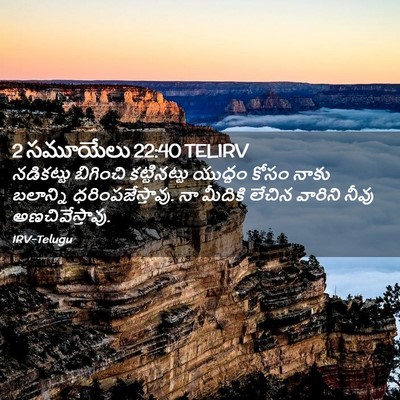 Picture 02 - 2 సమూయేలు 22:40 TELIRV - నడికట్టు బిగించి - Bible Verse Picture