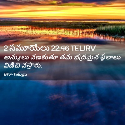 Picture 02 - 2 సమూయేలు 22:46 TELIRV - అన్యులు వణకుతూ తమ - Bible Verse Picture