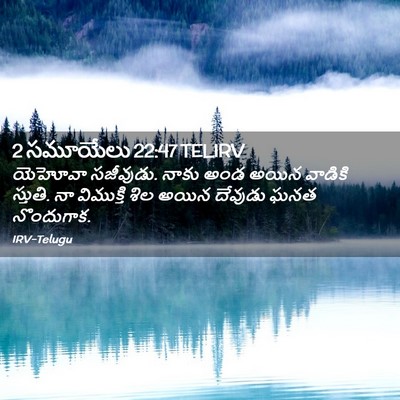 Picture 02 - 2 సమూయేలు 22:47 TELIRV - యెహోవా సజీవుడు. - Bible Verse Picture