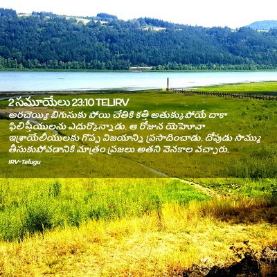 Picture 02 - 2 సమూయేలు 23:10 TELIRV - అరచెయ్యి బిగుసుకు - Bible Verse Picture