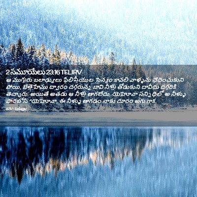 Picture 02 - 2 సమూయేలు 23:16 TELIRV - ఆ ముగ్గురు - Bible Verse Picture