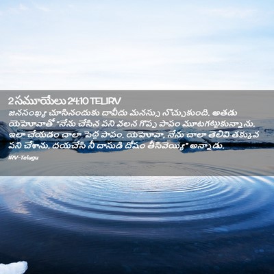 Picture 02 - 2 సమూయేలు 24:10 TELIRV - జనసంఖ్య - Bible Verse Picture