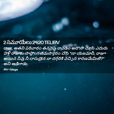 Picture 02 - 2 సమూయేలు 24:20 TELIRV - రాజు, అతని పరివారం - Bible Verse Picture