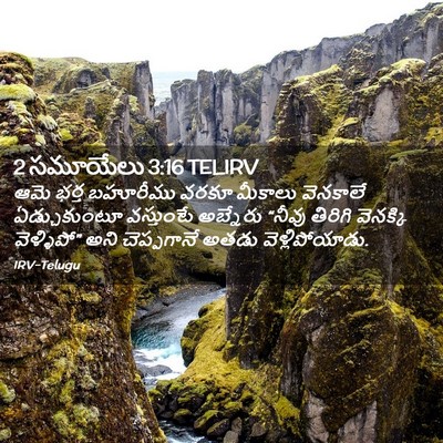 Picture 02 - 2 సమూయేలు 3:16 TELIRV - ఆమె భర్త బహూరీము - Bible Verse Picture