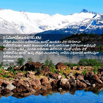 Picture 02 - 2 సమూయేలు 6:12 TELIRV - దేవుని మందసం - Bible Verse Picture