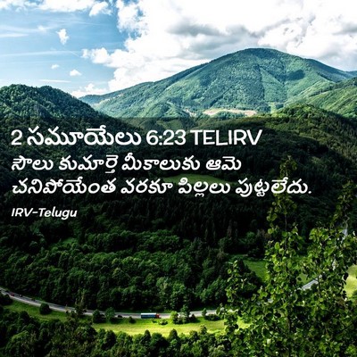 Picture 02 - 2 సమూయేలు 6:23 TELIRV - సౌలు కుమార్తె - Bible Verse Picture