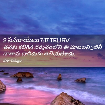 Picture 02 - 2 సమూయేలు 7:17 TELIRV - తనకు కలిగిన - Bible Verse Picture