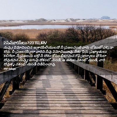 Picture 02 - 2 సమూయేలు 7:23 TELIRV - నువ్వు విమోచించిన - Bible Verse Picture