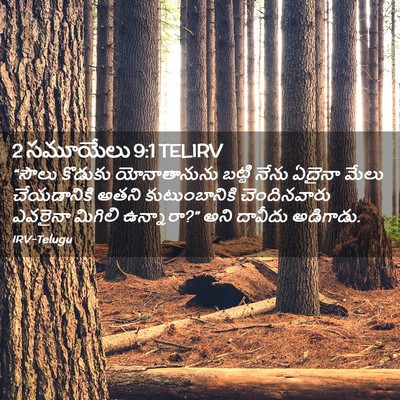 Picture 02 - 2 సమూయేలు 9:1 TELIRV - “సౌలు కొడుకు - Bible Verse Picture