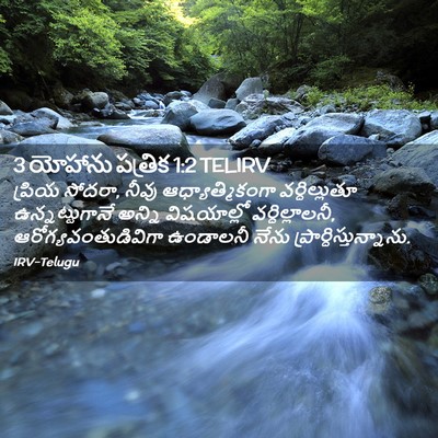 Picture 02 - 3 యోహాను పత్రిక 1:2 TELIRV - ప్రియ సోదరా, నీవు - Bible Verse Picture