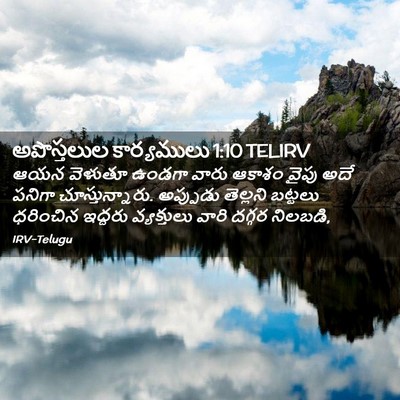 Picture 02 - అపొస్తలుల కార్యములు 1:10 TELIRV - ఆయన వెళుతూ ఉండగా - Bible Verse Picture