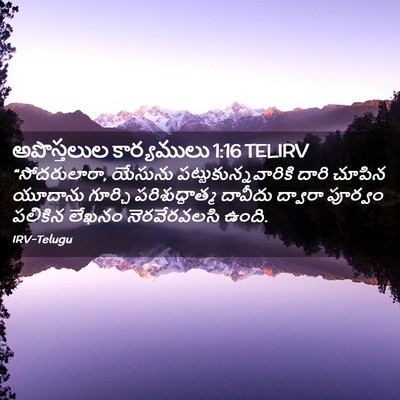 Picture 02 - అపొస్తలుల కార్యములు 1:16 TELIRV - “సోదరులారా, - Bible Verse Picture