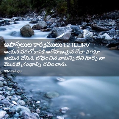 Picture 02 - అపొస్తలుల కార్యములు 1:2 TELIRV - ఆయన పరలోకానికి - Bible Verse Picture