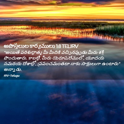 Picture 02 - అపొస్తలుల కార్యములు 1:8 TELIRV - “అయితే - Bible Verse Picture
