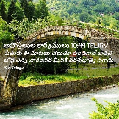 Picture 02 - అపొస్తలుల కార్యములు 10:44 TELIRV - పేతురు ఈ మాటలు - Bible Verse Picture