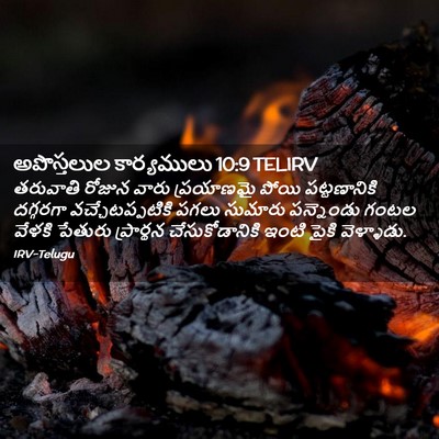 Picture 02 - అపొస్తలుల కార్యములు 10:9 TELIRV - తరువాతి రోజున - Bible Verse Picture