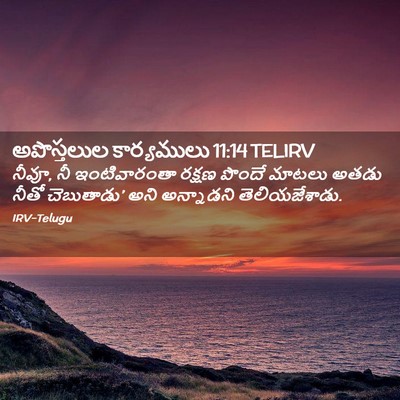 Picture 02 - అపొస్తలుల కార్యములు 11:14 TELIRV - నీవూ, నీ - Bible Verse Picture