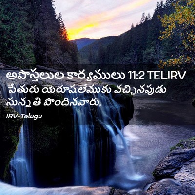 Picture 02 - అపొస్తలుల కార్యములు 11:2 TELIRV - పేతురు - Bible Verse Picture