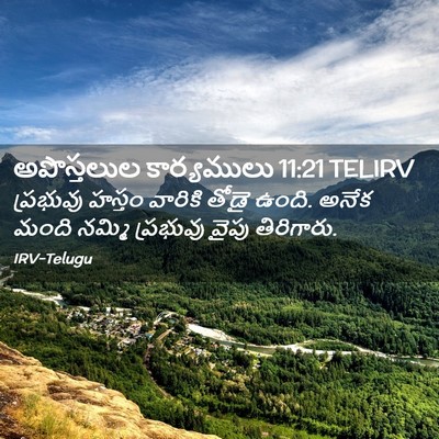 Picture 02 - అపొస్తలుల కార్యములు 11:21 TELIRV - ప్రభువు హస్తం - Bible Verse Picture