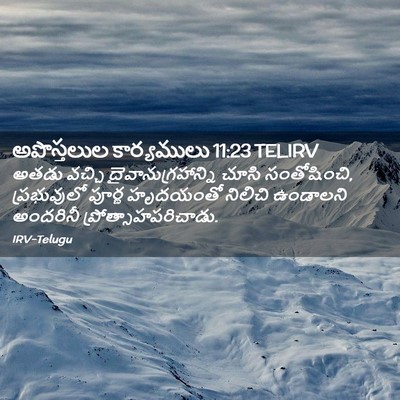 Picture 02 - అపొస్తలుల కార్యములు 11:23 TELIRV - అతడు వచ్చి - Bible Verse Picture