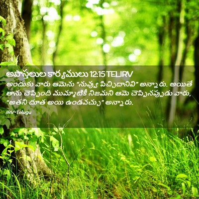 Picture 02 - అపొస్తలుల కార్యములు 12:15 TELIRV - అందుకు వారు ఆమెను - Bible Verse Picture