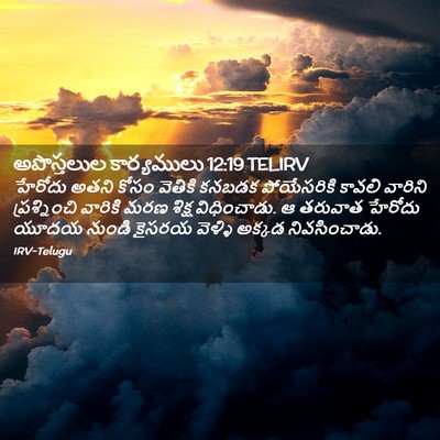 Picture 02 - అపొస్తలుల కార్యములు 12:19 TELIRV - హేరోదు అతని కోసం - Bible Verse Picture