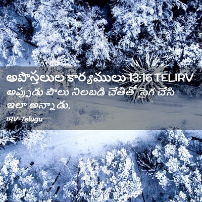 Picture 02 - అపొస్తలుల కార్యములు 13:16 TELIRV - అప్పుడు పౌలు - Bible Verse Picture