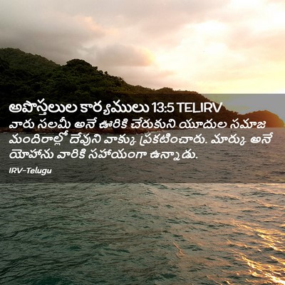 Picture 02 - అపొస్తలుల కార్యములు 13:5 TELIRV - వారు సలమీ అనే - Bible Verse Picture