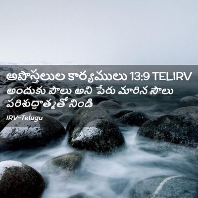 Picture 02 - అపొస్తలుల కార్యములు 13:9 TELIRV - అందుకు పౌలు అని - Bible Verse Picture