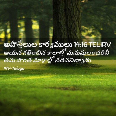 Picture 02 - అపొస్తలుల కార్యములు 14:16 TELIRV - ఆయన గతించిన - Bible Verse Picture