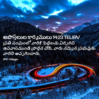 Picture 02 - అపొస్తలుల కార్యములు 14:23 TELIRV - ప్రతి సంఘంలో - Bible Verse Picture